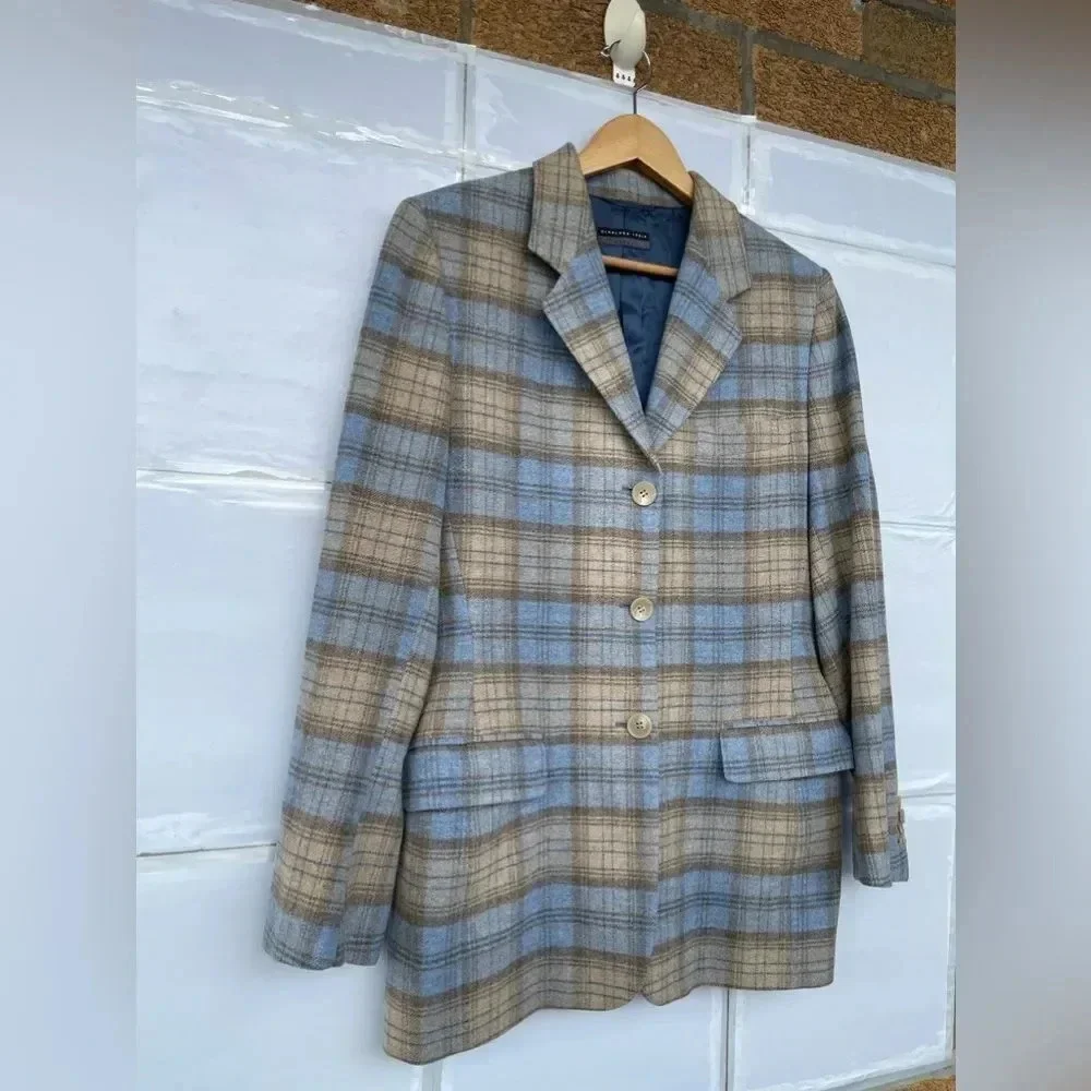 Gianluca Isaia Sport Coat, Cashmere + Wool plaid size 44R